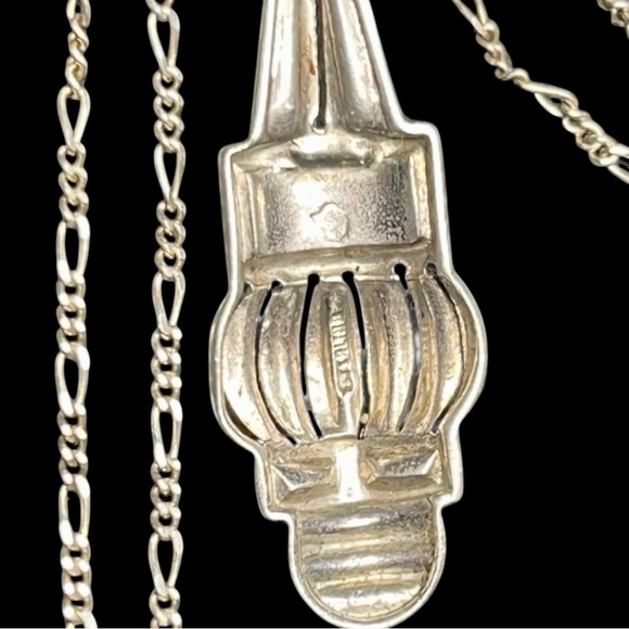 Vintage Marcasite Sterling Elegant Chandelier 2”Pendant 18” Newer Chain c1920 - Picture 2 of 5